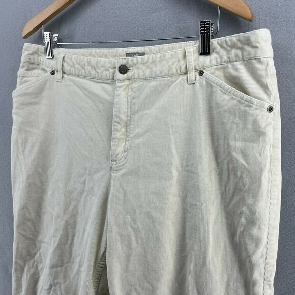 J. Jill Tried & True Corduroy At Waist Pants Womens 18 Straight Stretch Cream - Picture 4 of 12